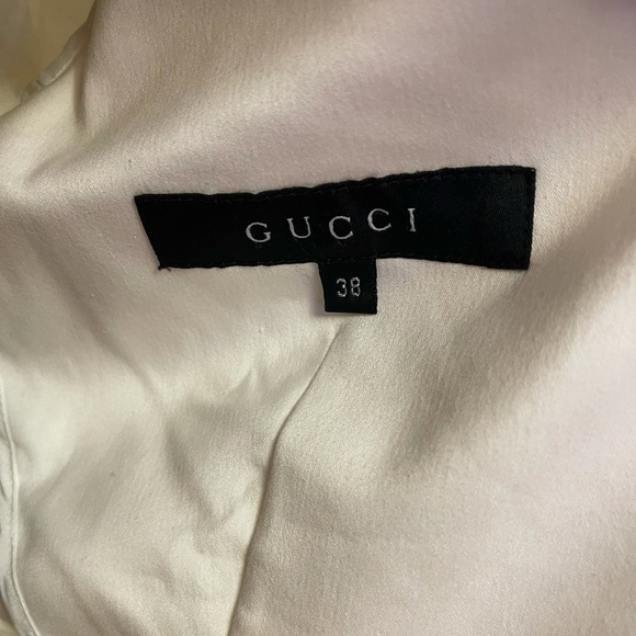 GUCCI cotton-blend unlined pants and suit in white - Picture 16 of 16